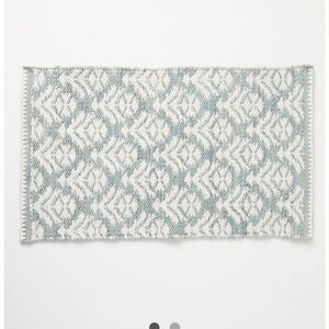 New Anthropologie Blue and White Patterned Rug